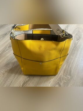 BOSTANTEN Women’s Yellow Genuine Leather Shoulder Handbag Purse